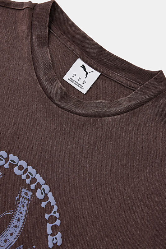 Relax Fit Coffee Crew Neck Printed Men's T-Shirt 3