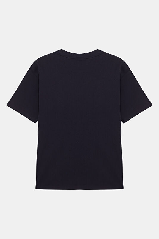 Graphic Mascot Relax Fit Navy Crew Neck Printed Men's T-Shirt 2