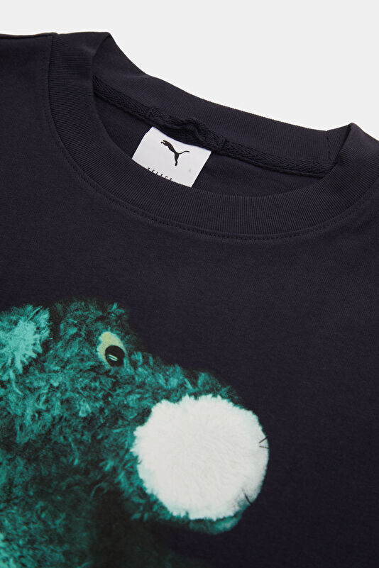 Graphic Mascot Relax Fit Navy Crew Neck Printed Men's T-Shirt 3