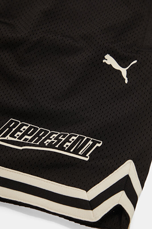 Represent Short I Siyah Baskılı Erkek Şort 4