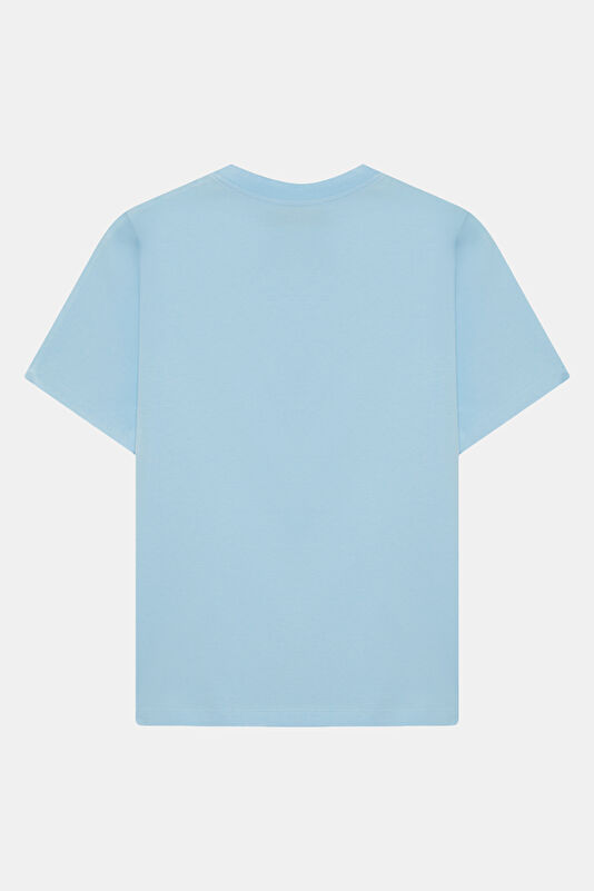 Light Blue Women's Crew Neck T-Shirt 2