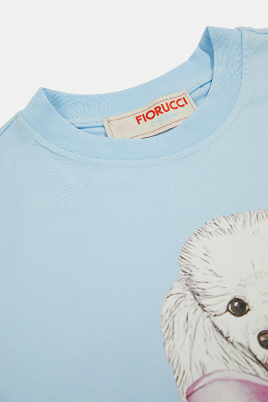 Light Blue Women's Crew Neck T-Shirt 3