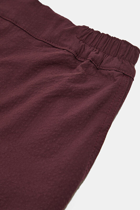 Bordo Wide Leg Spor Kadın Pantolon 4