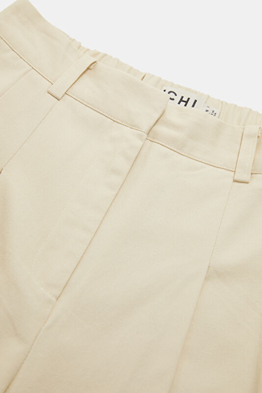Krem Wide Leg Kadın Pantolon 3
