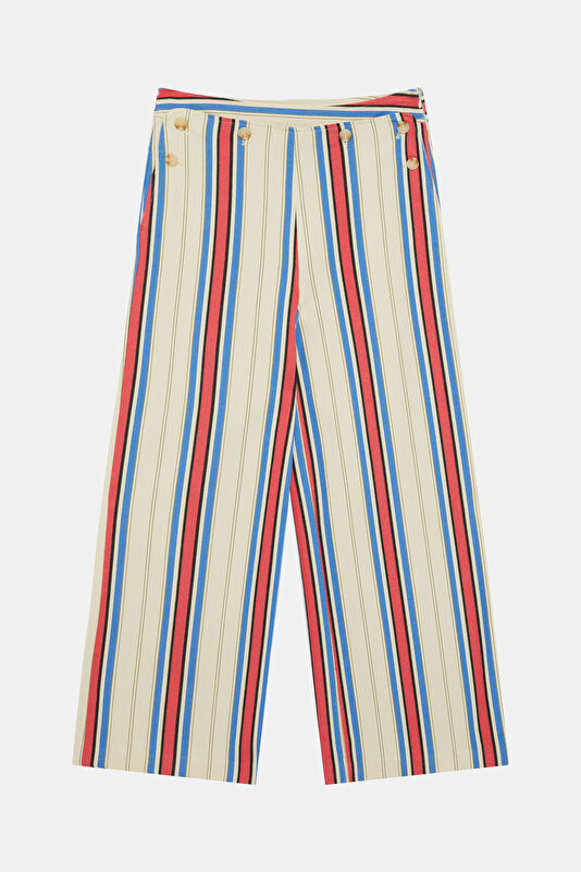 Kırmızı Wide Leg Kadın Pantolon
