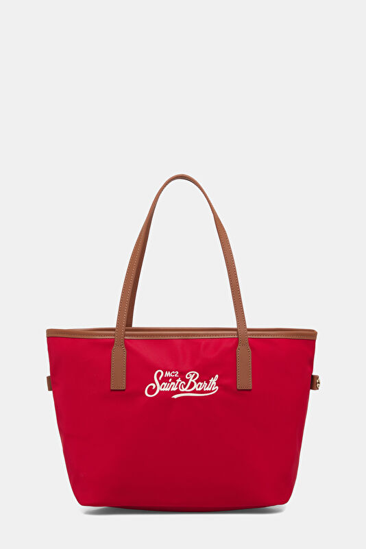 City Bag Mid Nylon Red Bag