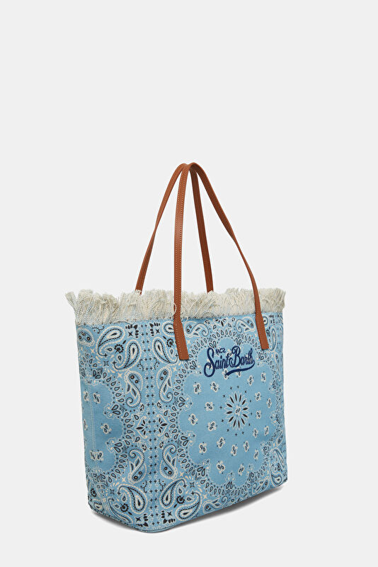 Light Blue Shawl Pattern Bag 2