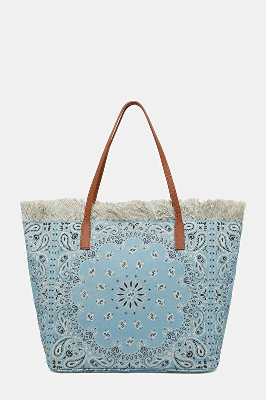 Light Blue Shawl Pattern Bag 3