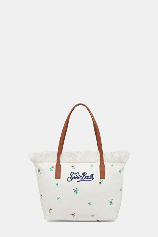 White Floral Pattern Bag