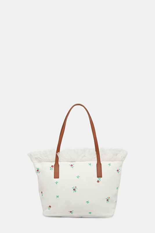 White Floral Pattern Bag 3