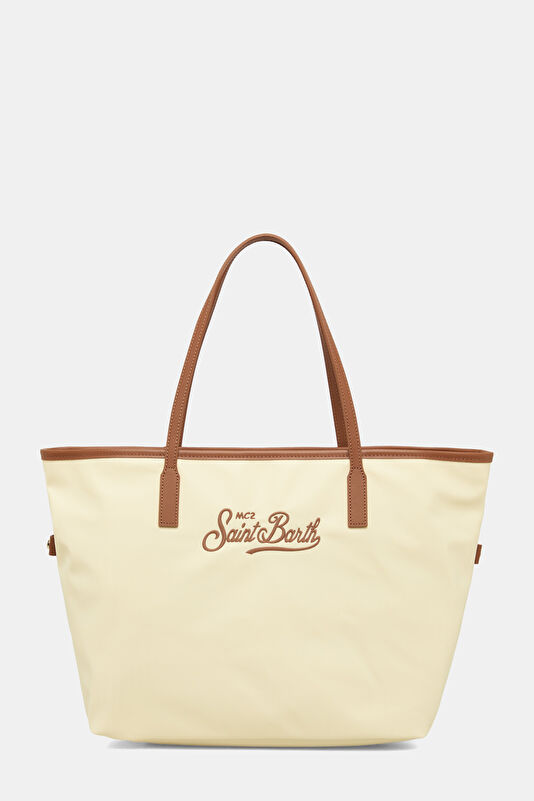 City Bag Nylon Beige Bag