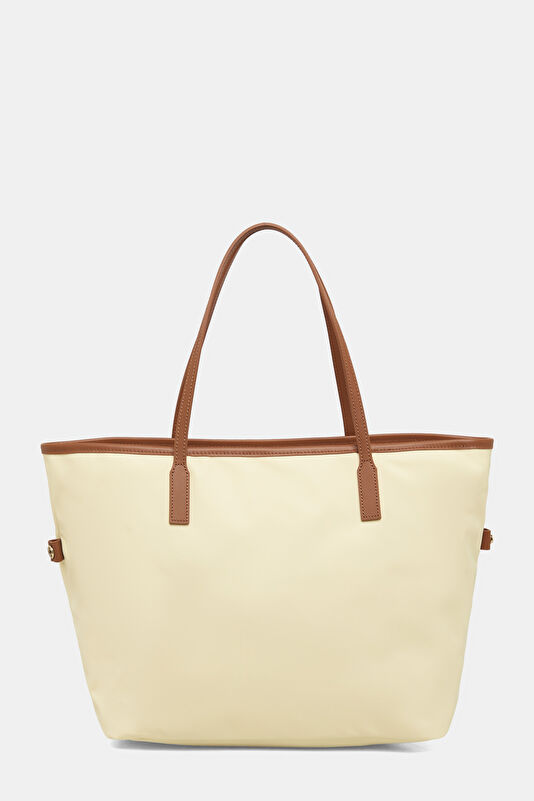 City Bag Nylon Bej Çanta 3