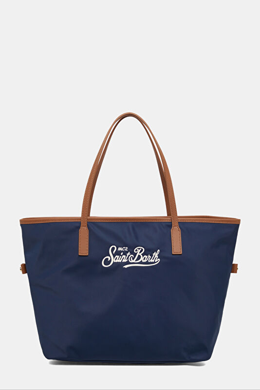 City Bag Nylon Lacivert Çanta