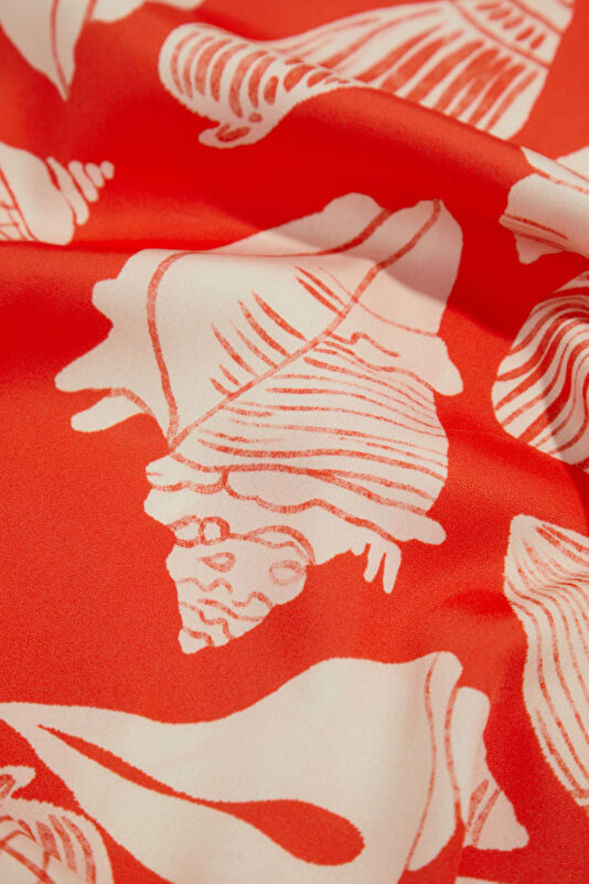 Red Patterned Maxi Women's Dress 4