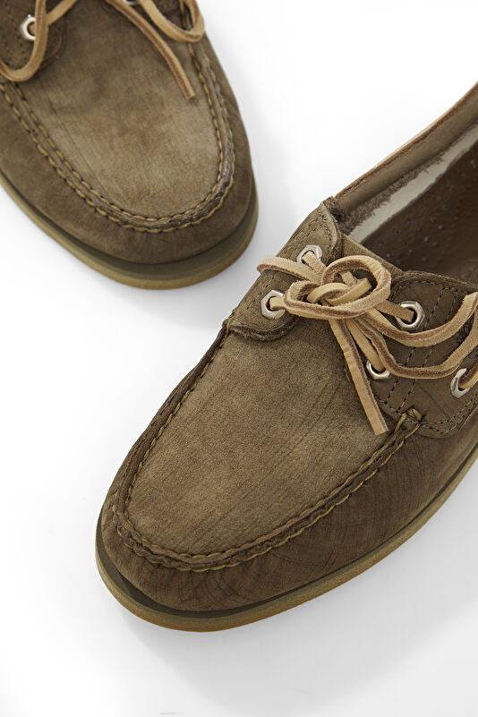 Classic Khaki Men's Boat Shoes 4