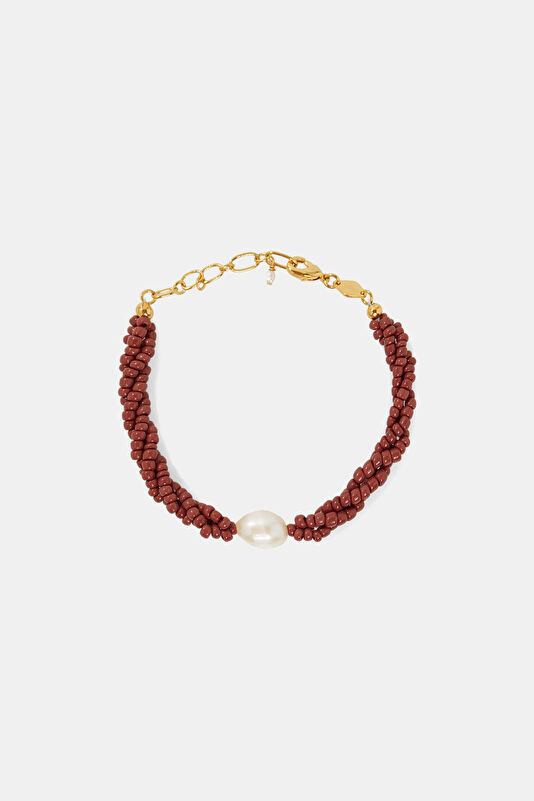 Burgundy Beaded Bracelet
