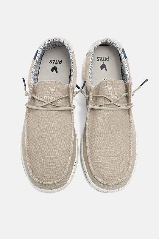 Nias Beige Men's Boat Shoe 4