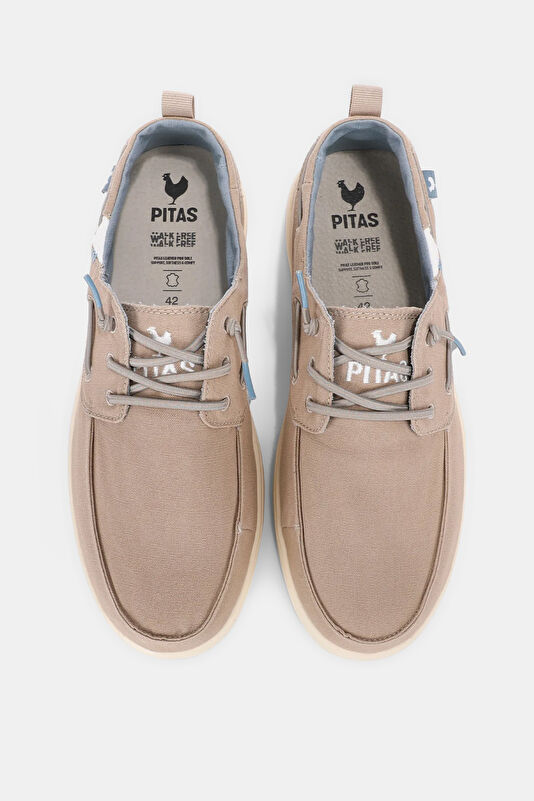 Maui Beige Men's Boat Shoe 4