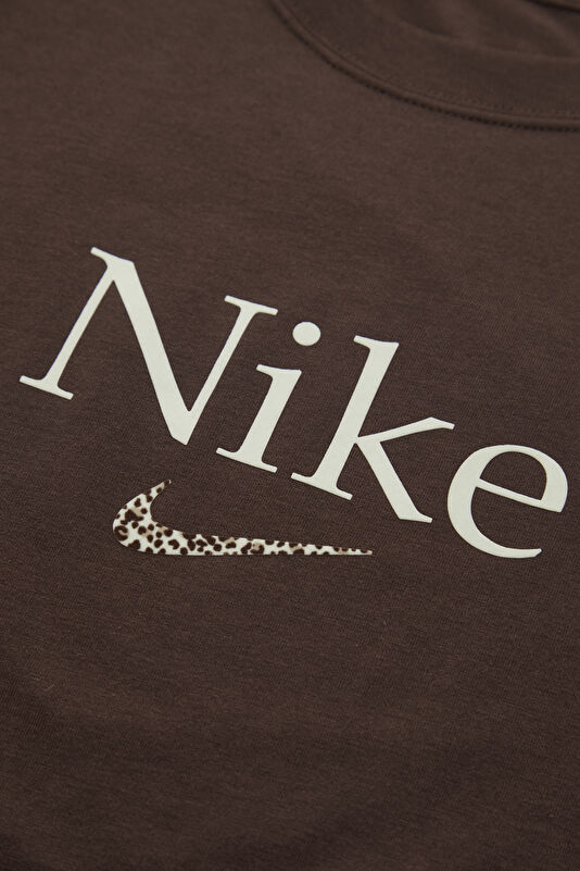 Kahve Bisiklet Yaka Kadın T-Shirt 4