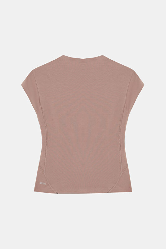 Gül Kurusu Bisiklet Yaka Kadın T-Shirt 2