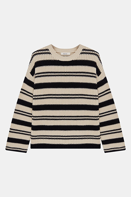 Black Striped Women's Sweater