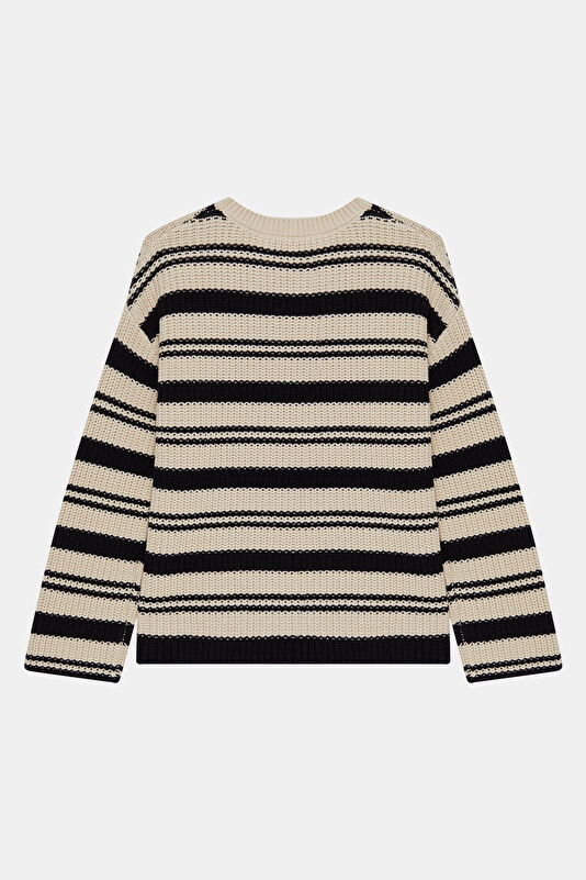 Black Striped Women's Sweater 2