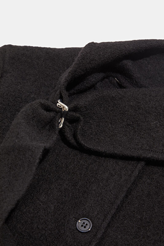 Siyah Yün Kadın Kaban 3