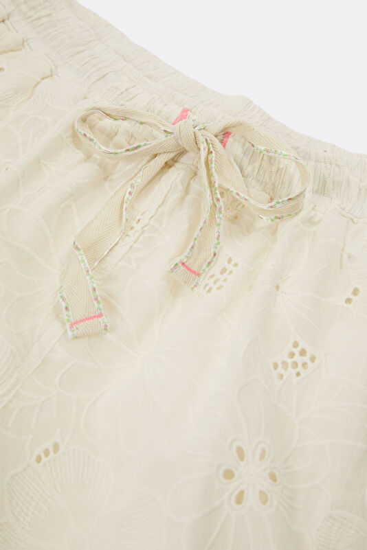 Krem Wide Leg Kadın Pantolon 3