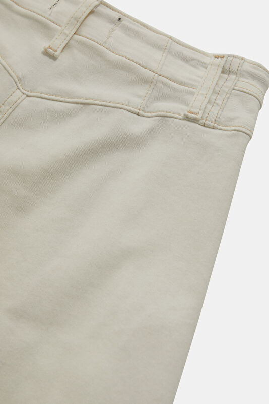 Krem Wide Leg Pantolon 4