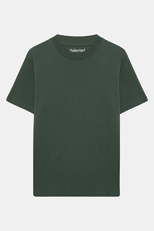 Relax Fit Dark Green Crew Neck Men's T-Shirt