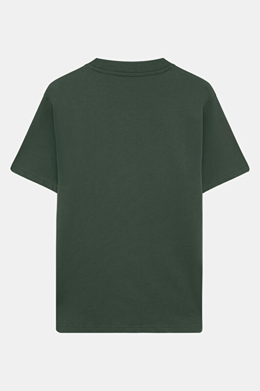 Relax Fit Dark Green Crew Neck Men's T-Shirt 2