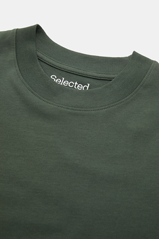 Relax Fit Dark Green Crew Neck Men's T-Shirt 3
