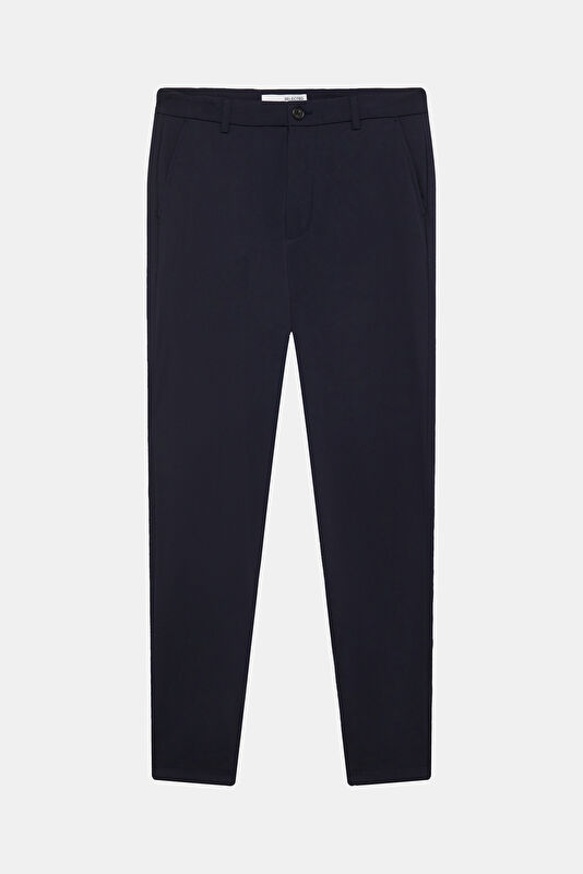 Lacivert Slim Fit Viskoz Erkek Jean Pantolon