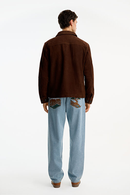 Relax Fit Brown Men's Shirt 2