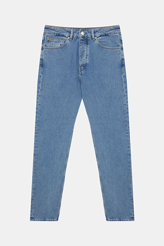Light Blue Tapered Fit Men's Jeans