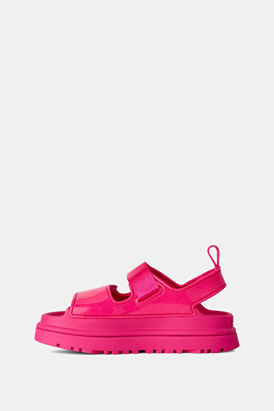 GoldenGlow Glossy Sparkles Fuchsia Children's Sandals 2