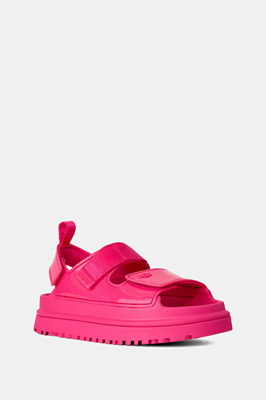 GoldenGlow Glossy Sparkles Fuchsia Children's Sandals 3