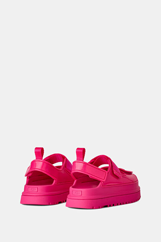 GoldenGlow Glossy Sparkles Fuchsia Children's Sandals 4