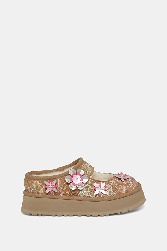 Bea Mary Jane Meadow Tan Women's Slippers