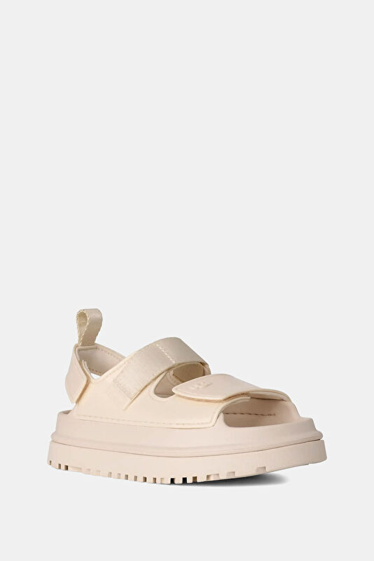GoldenGlow Glossy Sparkles Cream Children's Sandals 3