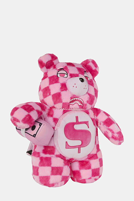 Pink Fur Check Moneybear Pembe Çanta 2