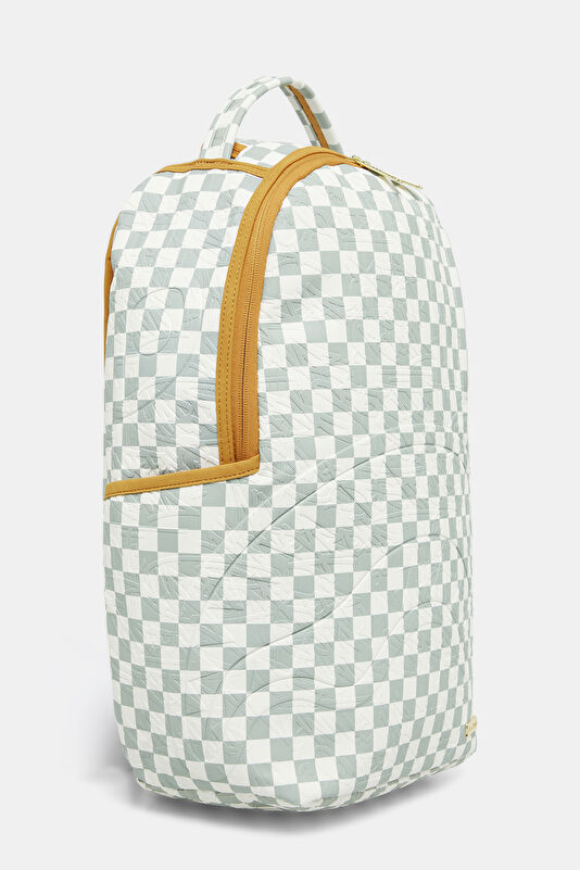 Graff Embossed Cream Check Krem Çanta 2