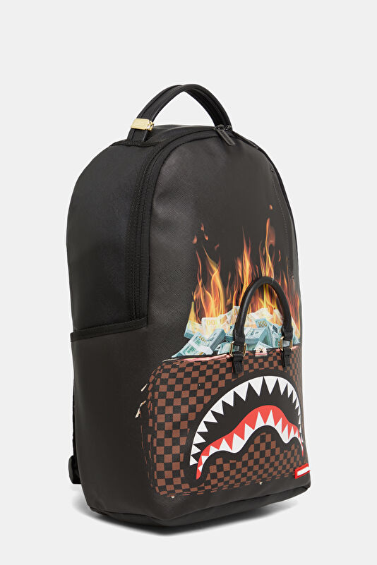 Bag Of Money On Fire Brown Bag 2