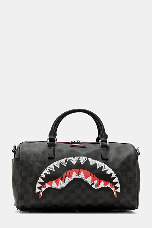 Scribble Shark Mini Duffle Siyah Çanta