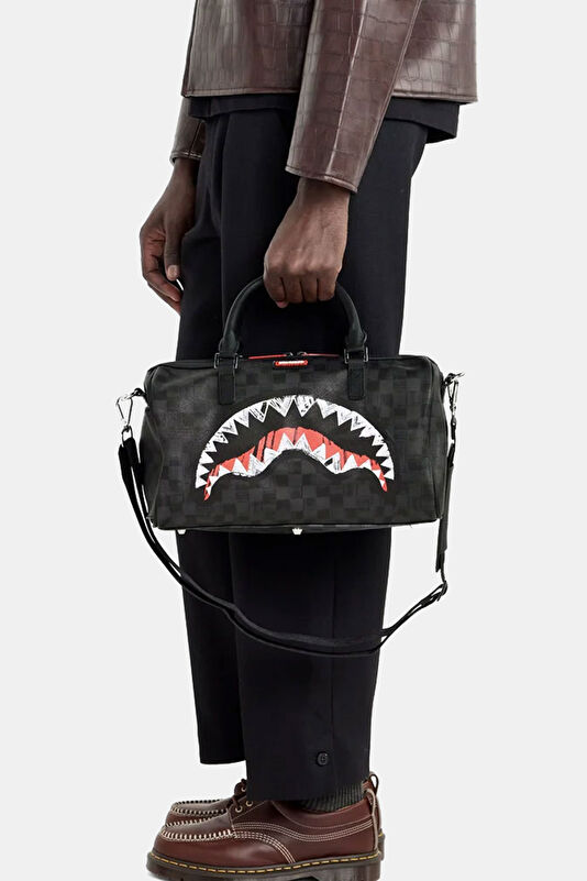 Scribble Shark Mini Duffle Siyah Çanta 2
