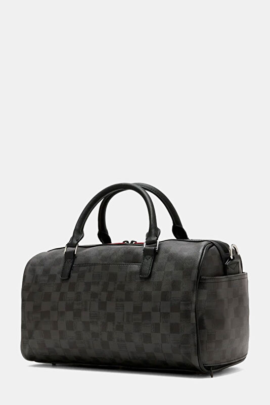 Scribble Shark Mini Duffle Black Bag 4