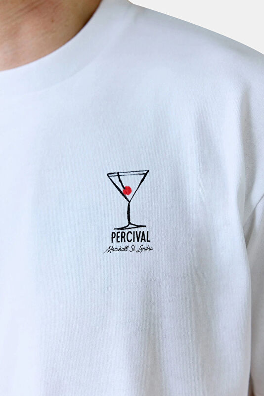 Relax Fit White Crew Neck Printed Men's T-Shirt 3