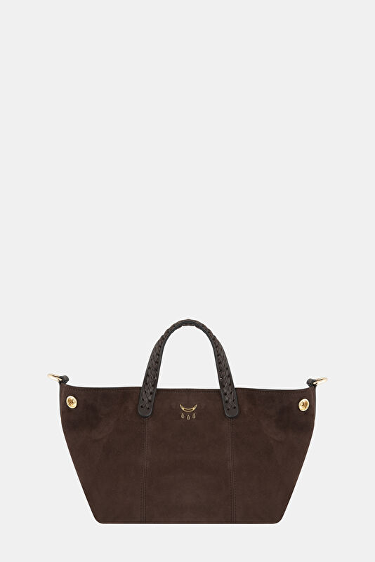 Mini Hemithea Brown Suede Bag