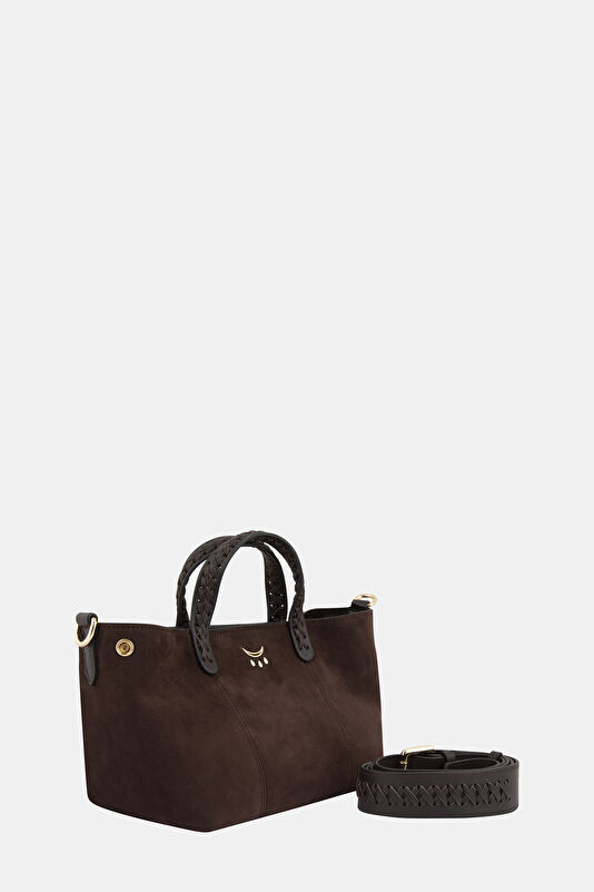 Mini Hemithea Brown Suede Bag 4