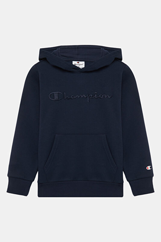 Lacivert Relax Kalıp Kapuşonlu Çocuk Sweatshirt